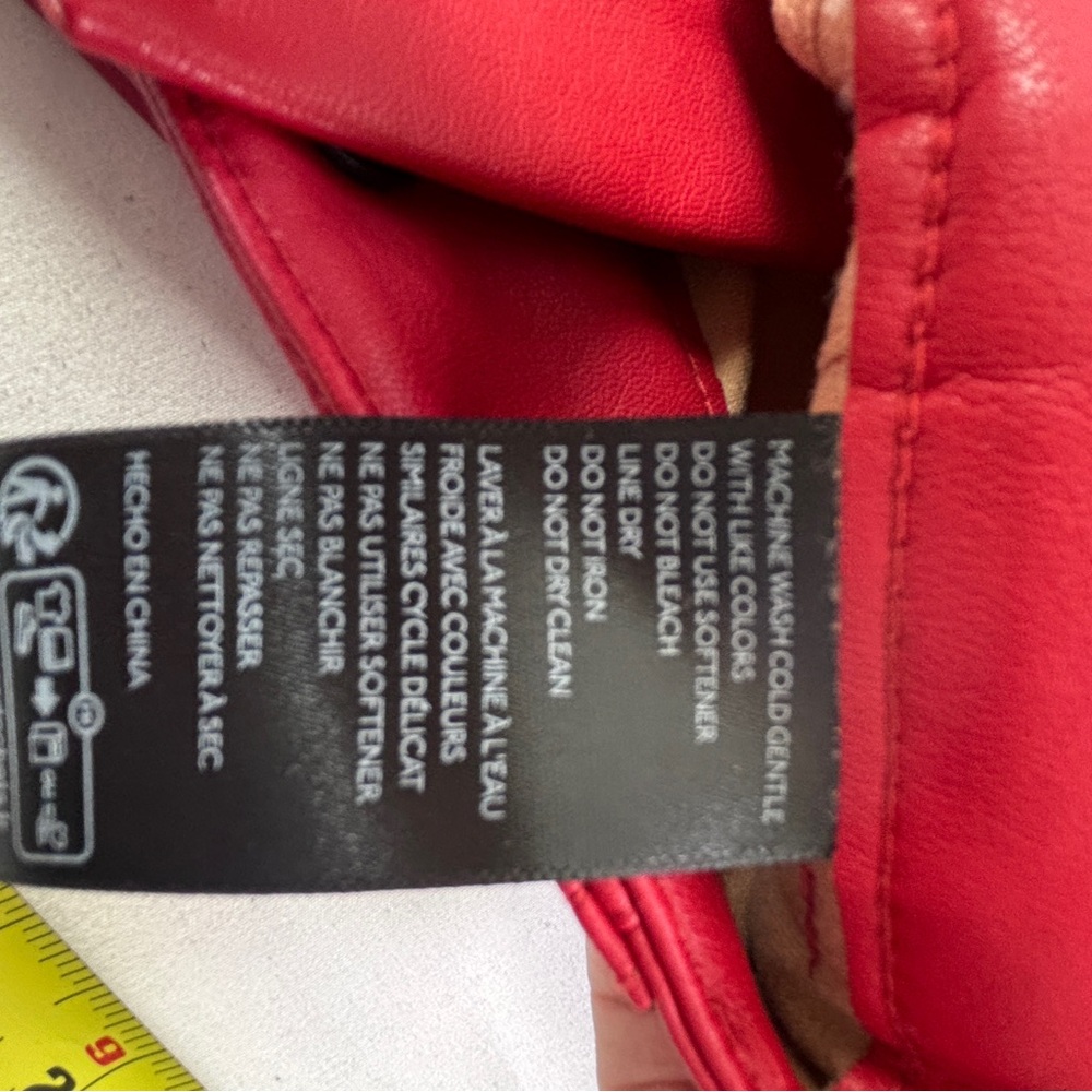 Maeve Cherry Leather Trousers - Picture 5 of 6